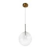 Yumil 1-Light Satin Brass 8 in. Globe Pendant with Clear Glass Shade by EQLight 2 Yumil 1-Light Satin Brass 8 in. Globe Pendant with Clear Glass Shade by EQLight -Home Lights Store satin brass eqlight chandeliers eq21 p mcbcs 64 1000