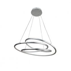 Circular Knot 52-Watt Integrated LED Silver Foil Pendant by EQLight