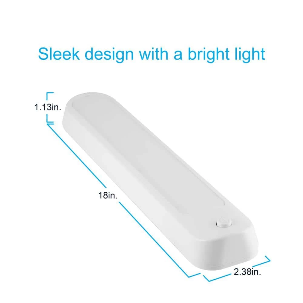 Battery-Operated 18 in. LED White Under Cabinet Light Bar by GE 3 Battery-Operated 18 in. LED White Under Cabinet Light Bar by GE - Image 2