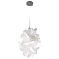 Chi 1-Light White Globe Pendant by EQLight