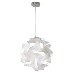 Hado 1-Light White Pendant Globe by EQLight