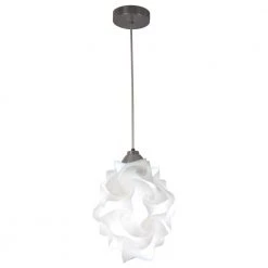 Chi 1-Light White Small Pendant by EQLight