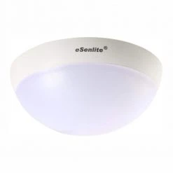 Home Lights Store 10 10-Watt White Integrated LED Wall Ceiling Flush Mount with Doppler Sensor Dusk to Dawn Multi-Function Light by eSenLite