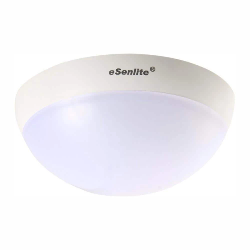 10-Watt White Integrated LED Wall Ceiling Flush Mount with Doppler Sensor Dusk to Dawn Multi-Function Light by eSenLite 3 10-Watt White Integrated LED Wall Ceiling Flush Mount with Doppler Sensor Dusk to Dawn Multi-Function Light by eSenLite