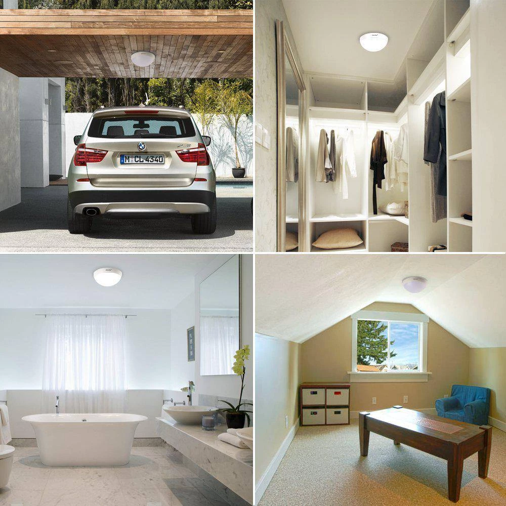 10-Watt White Integrated LED Wall Ceiling Flush Mount with Doppler Sensor Dusk to Dawn Multi-Function Light by eSenLite 8 10-Watt White Integrated LED Wall Ceiling Flush Mount with Doppler Sensor Dusk to Dawn Multi-Function Light by eSenLite - Image 6