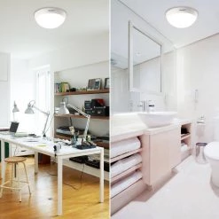 10-Watt White Integrated LED Wall Ceiling Flush Mount with Doppler Sensor Dusk to Dawn Multi-Function Light by eSenLite 13 10-Watt White Integrated LED Wall Ceiling Flush Mount with Doppler Sensor Dusk to Dawn Multi-Function Light by eSenLite -Home Lights Store white esenlite flush mount lights ee110wmc a0 1000