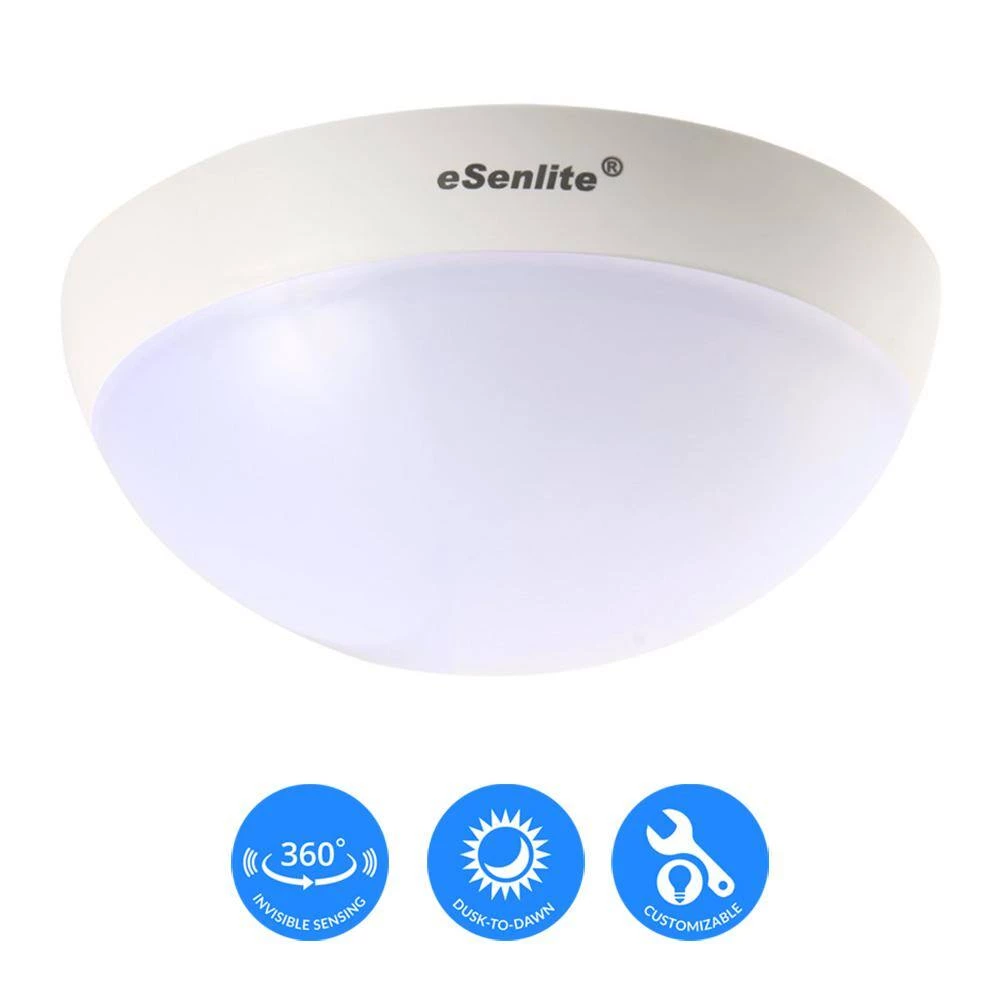 10-Watt White Integrated LED Wall Ceiling Flush Mount with Doppler Sensor Dusk to Dawn Multi-Function Light by eSenLite 10 10-Watt White Integrated LED Wall Ceiling Flush Mount with Doppler Sensor Dusk to Dawn Multi-Function Light by eSenLite - Image 8