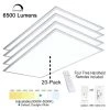 2 ft. x 4 ft. Integrated LED Panel Light Troffer Backlit 6500LM 630W Equivalent White Dim CCT Color Changeable (20-PC) by eSenLite -Home Lights Store white esenlite led panel lights eebptl2450w rc20 64 1000