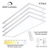 1 ft. x 4 ft. 4200LM 400W Equivalent White Dimmable Color CCT Thin Aluminum Integrated LED Panel Light Troffer (4-PK) by eSenLite -Home Lights Store white esenlite troffers eefptl1440w rc 4 64 1000