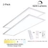 1 ft. x 4 ft. 4200LM 400W Equivalent White Dimmable Color CCT Thin Aluminum Integrated LED Panel Light Troffer (2-PK) by eSenLite -Home Lights Store white esenlite troffers eefptl1440w rc 64 1000
