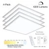 2 ft. x 2 ft. 4200LM 400W Equivalent White Dimmable Color CCT Thin Aluminum Integrated LED Panel Light Troffer (4-PK) by eSenLite -Home Lights Store white esenlite troffers eefptl2240w rc 4 64 1000