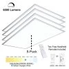 2 ft.x4 ft. 6500 Lumen 600W Equivalent White Dimmable Color Changing CCT Integrated LED Flat Panel Light Troffer(8-Pack) by eSenLite -Home Lights Store white esenlite troffers eefptl2460w rc 8 64 1000