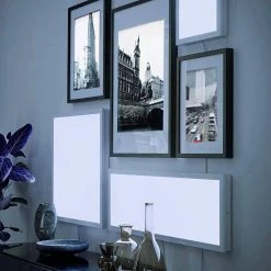 2ft.x4ft. 600W Equivalent 6500 Lumen Dimmable CCT White Integrated LED Panel Light Flush Mount Troffer w/ Frames(2-Pack) by eSenLite -Home Lights Store white esenlite troffers eefptl2460w rcfr 77 1000