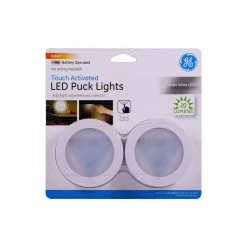 Touch Activated White LED Puck Light (2-Pack) by GE 13 Touch Activated White LED Puck Light (2-Pack) by GE -Home Lights Store white ge puck lights 25434 4f 1000