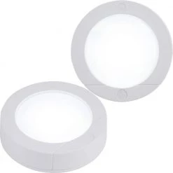 Touch Activated White LED Puck Light (2-Pack) by GE