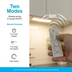 Battery-Operated 12 in. LED Color-Changing Under Cabinet Light Bar by GE 12 Battery-Operated 12 in. LED Color-Changing Under Cabinet Light Bar by GE -Home Lights Store white ge under cabinet lights 41617 t1 1f 1000