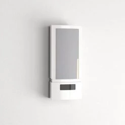 White Wireless Motion-Sensing LED Sconce by GE -Home Lights Store white ge wall sconces 17455 31 1000